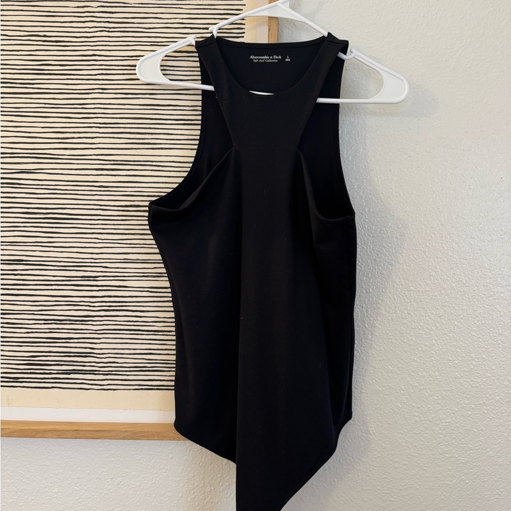 Abercrombie & Fitch Black Asymmetrical Sleeveless Bodysuit